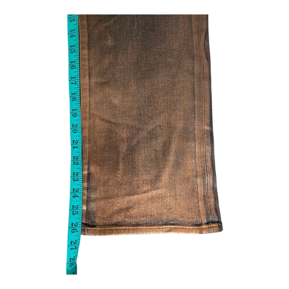 JOE'S New With Tags! Metallic Cropped High Rise Bronze Jeans. Size 12 - Picture 4 of 7